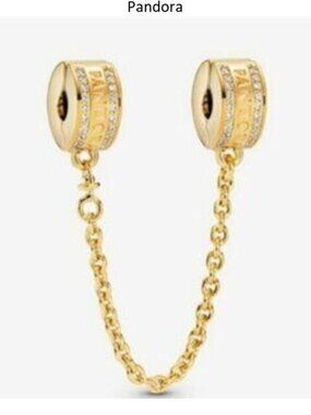 NEW Pandora Safety Chain Clip Bracelet Charm